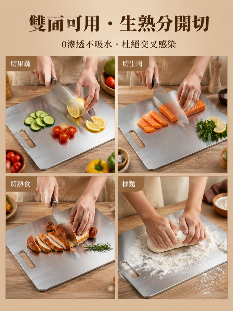 304不鏽鋼加厚抗菌防黴砧板