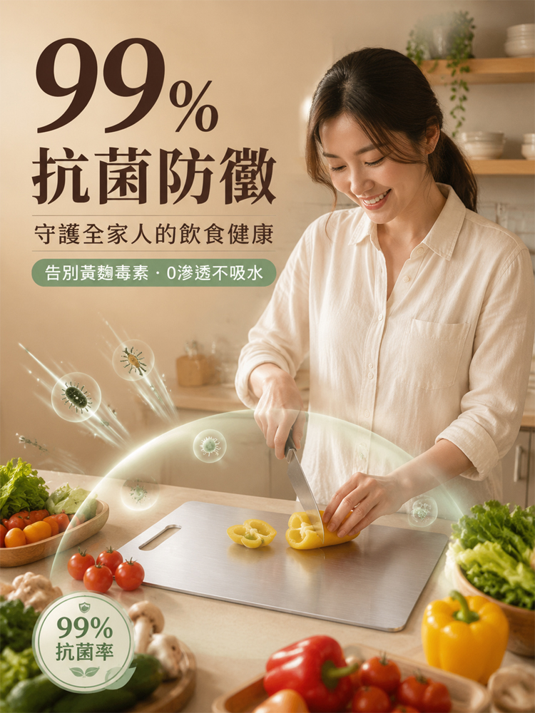 304不鏽鋼加厚抗菌防黴砧板