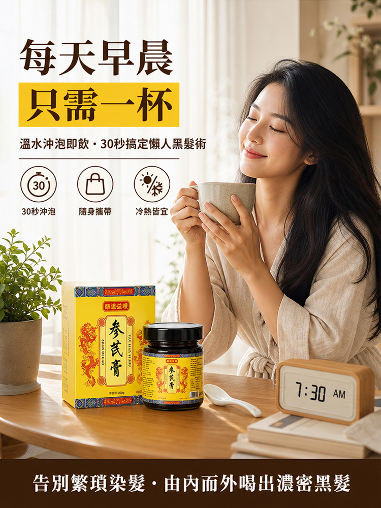 黑髮養發參芪膏