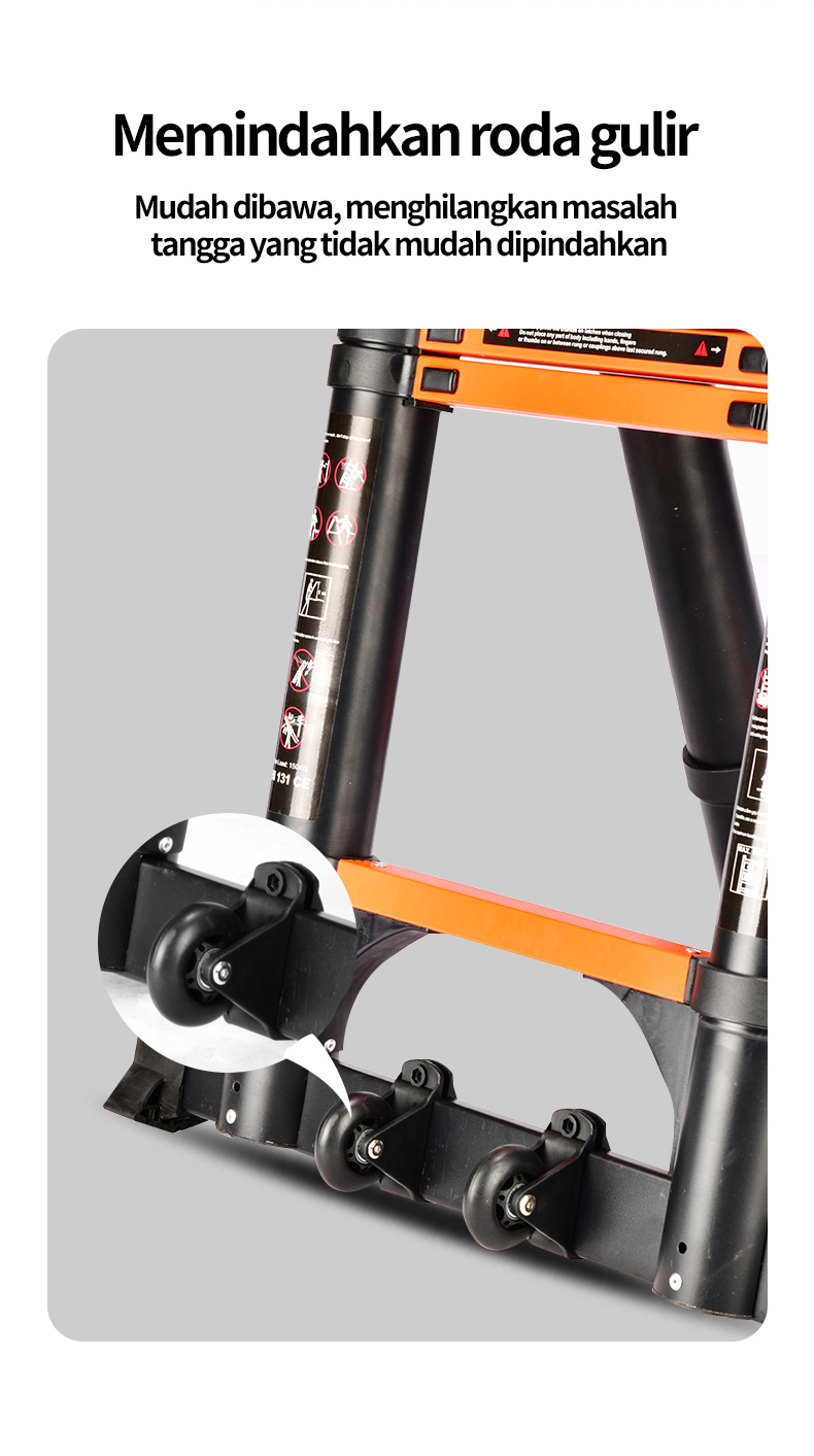 2.2+2.2m type A telescopic ladder