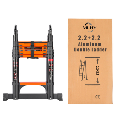 2.2+2.2m type A telescopic ladder