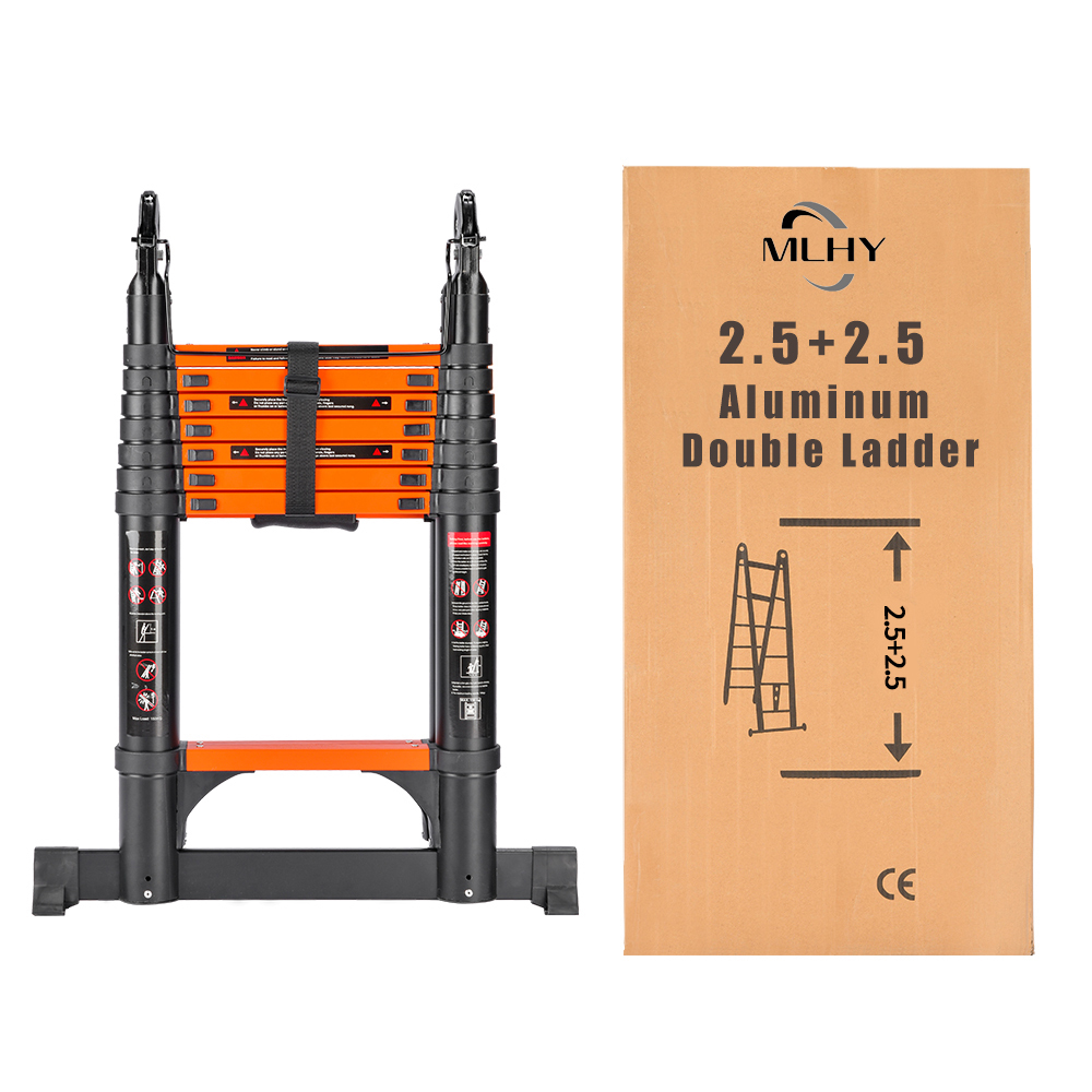2.5+2.5m type A telescopic ladder