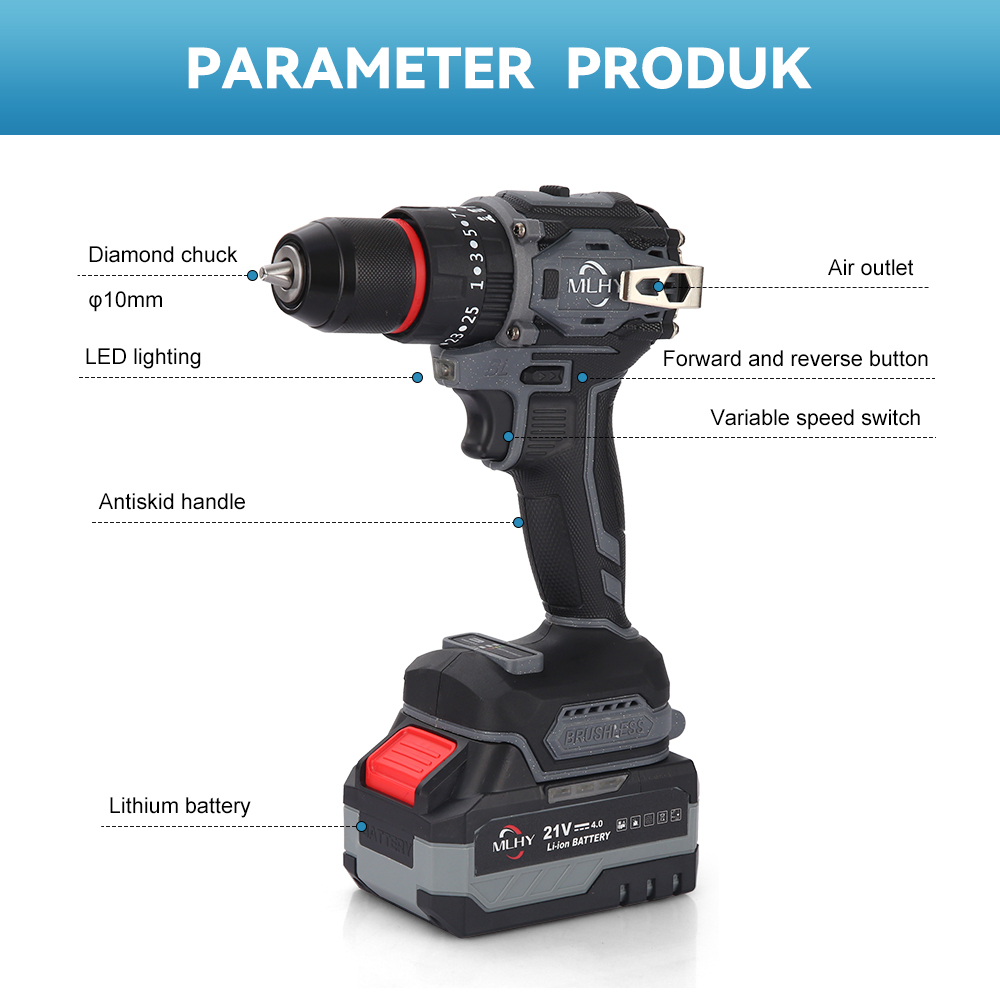 Lithium battery impact drill