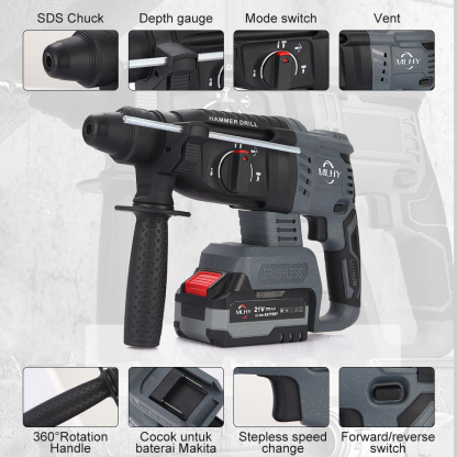 Lithium battery hammer drill