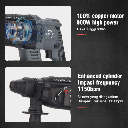 Lithium battery hammer drill
