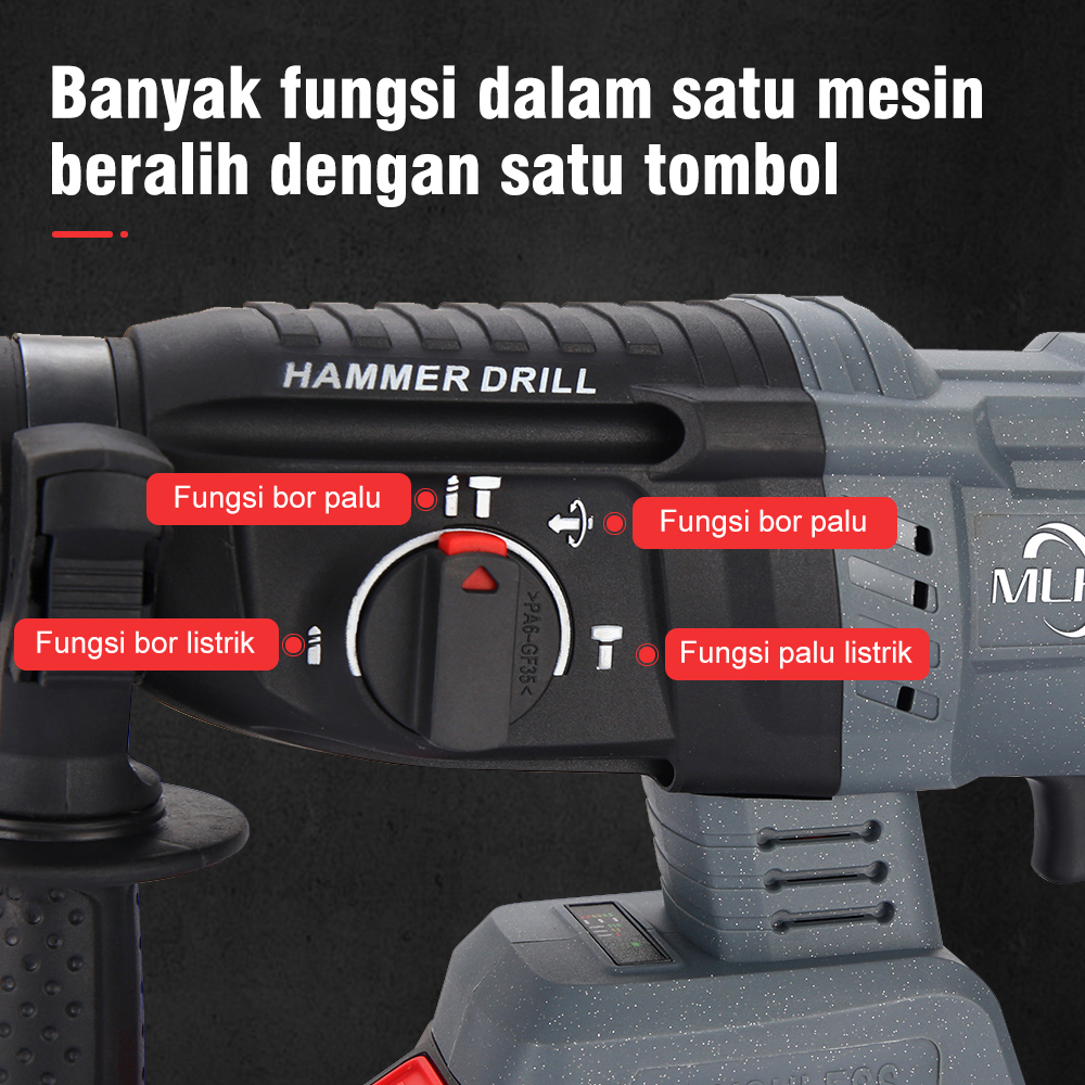 Lithium battery hammer drill