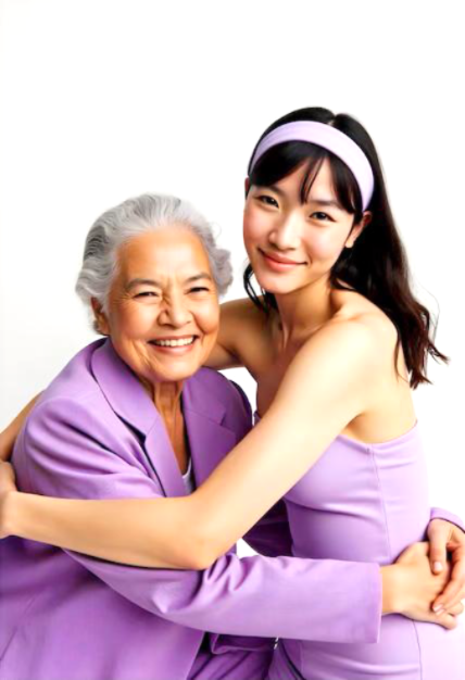 BRIGHTER ENHANCED Ladies in purple