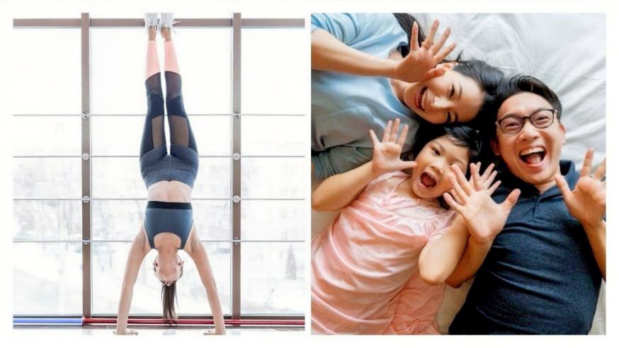 E headstand happy family