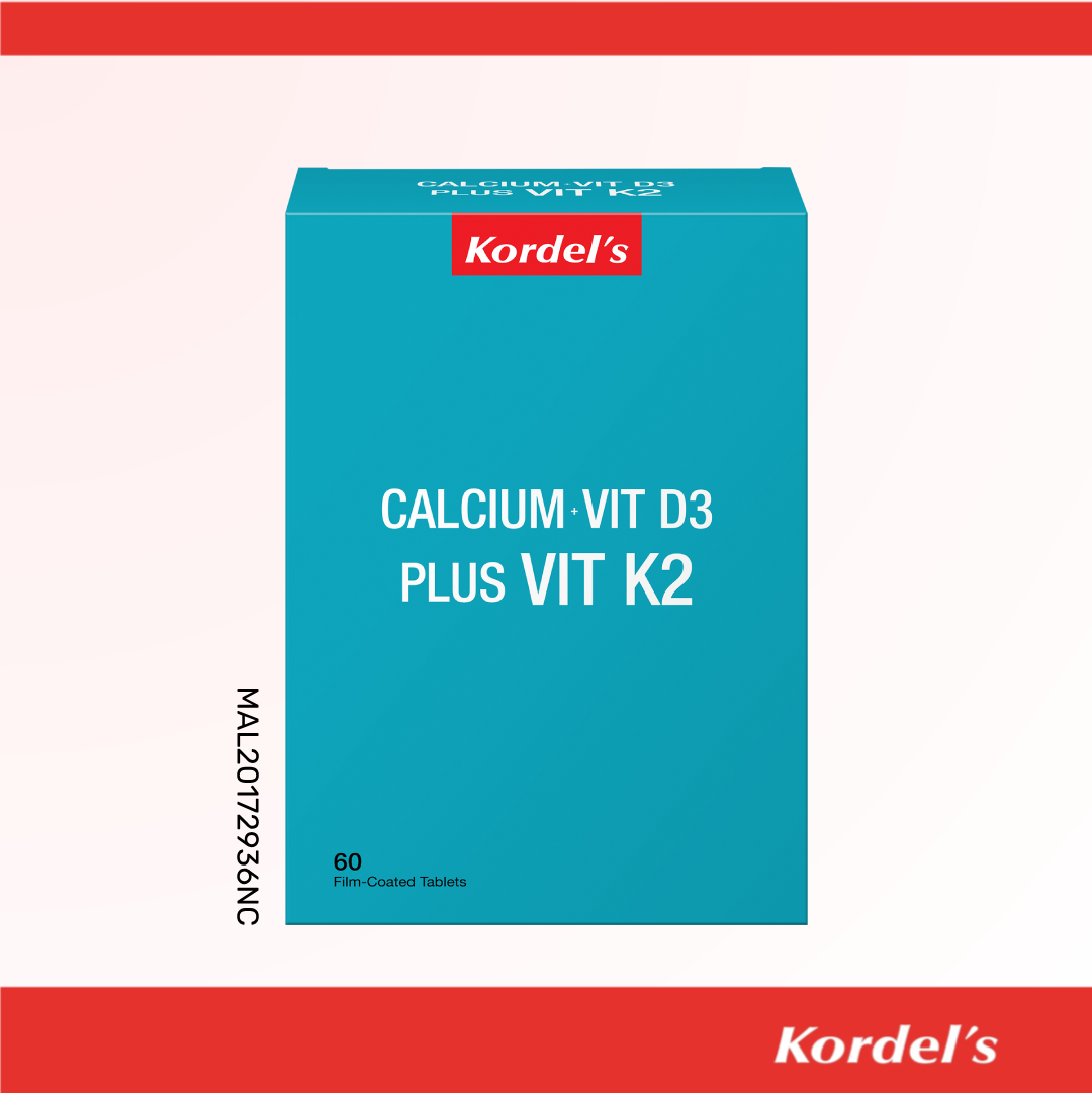 Kordel’s Calcium + Vit D3 Plus Vit K2 Tablets