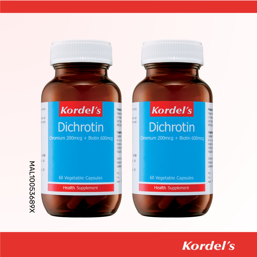 Kordel’s Dichrotin Chromium 200mcg + Biotin 600mcg Capsules