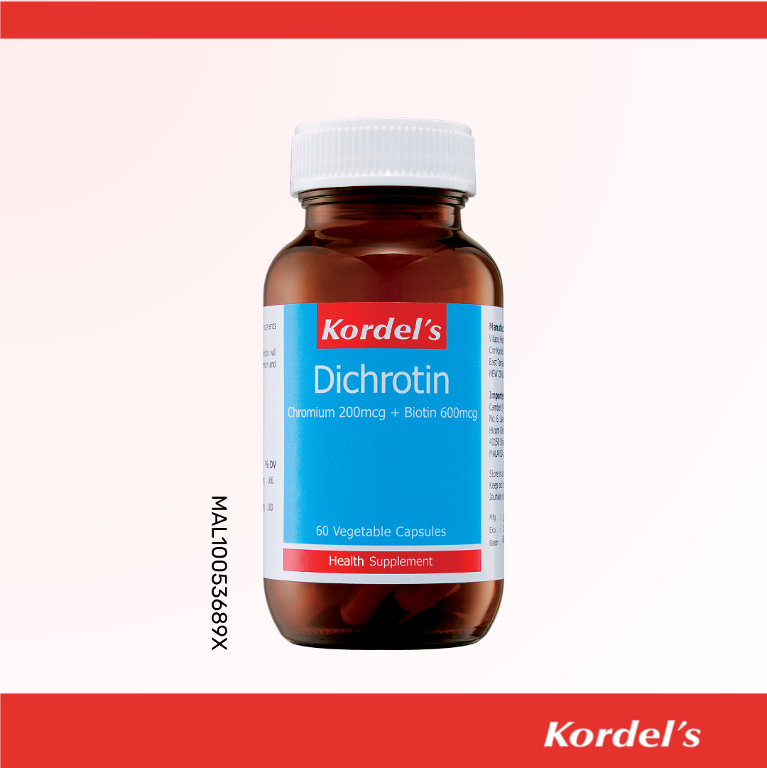 Kordel’s Dichrotin Chromium 200mcg + Biotin 600mcg Capsules