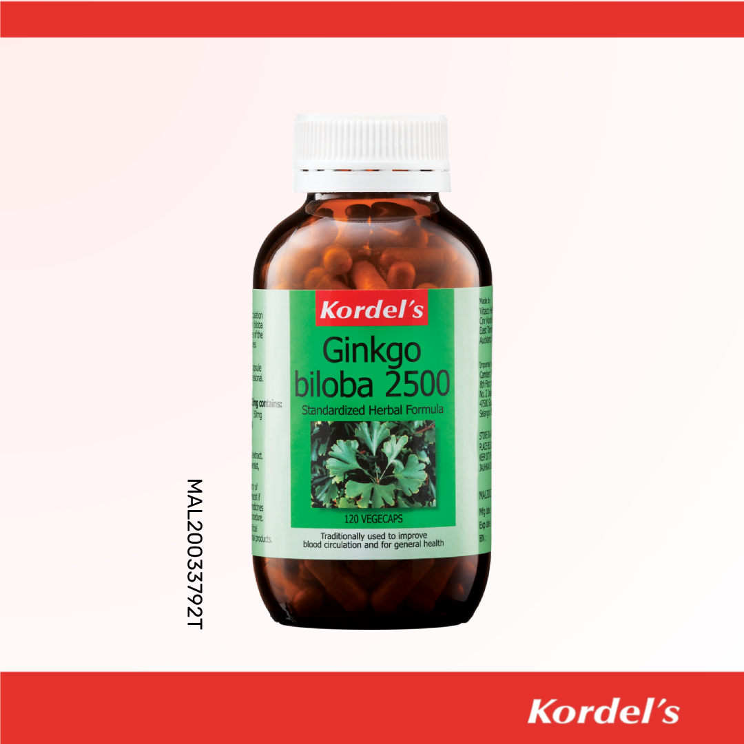 Kordel’s Ginkgo Biloba 2500 Capsules