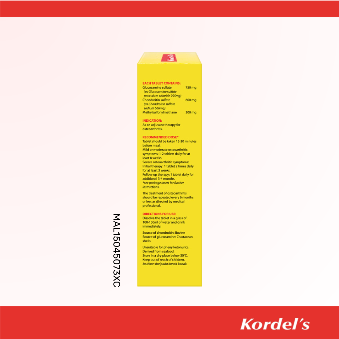 Kordel’s Glucosamine + Chondroitin + MSM Effervescent Tablets