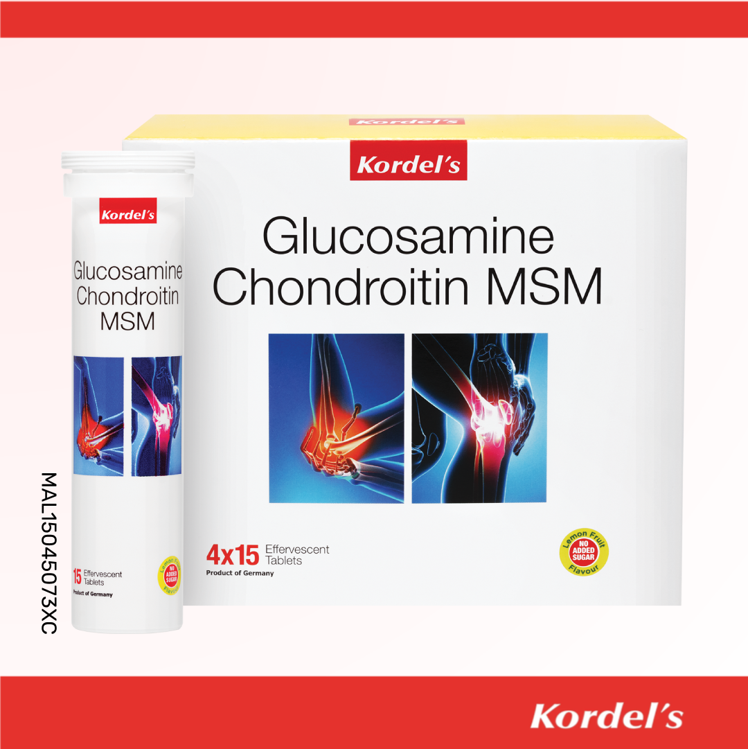 Kordel’s Glucosamine + Chondroitin + MSM Effervescent Tablets