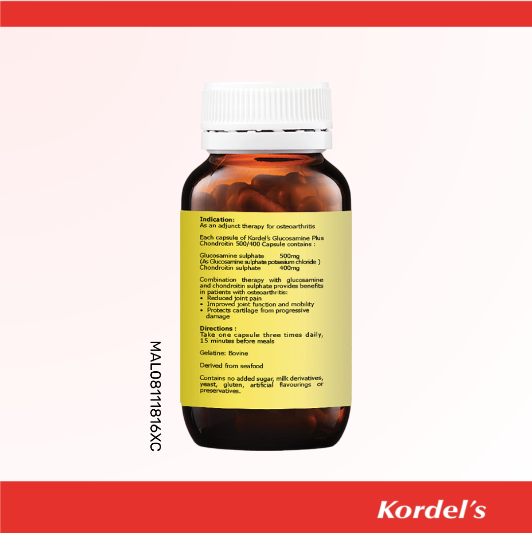 Kordel’s Glucosamine Plus Chondroitin 500/400 Capsules