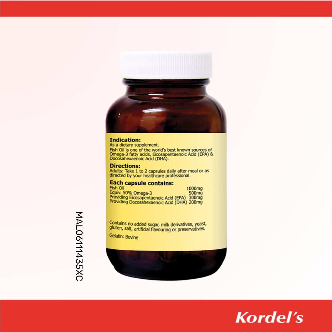 Kordel’s Hi-Omega Fish Oil Softgel Capsules
