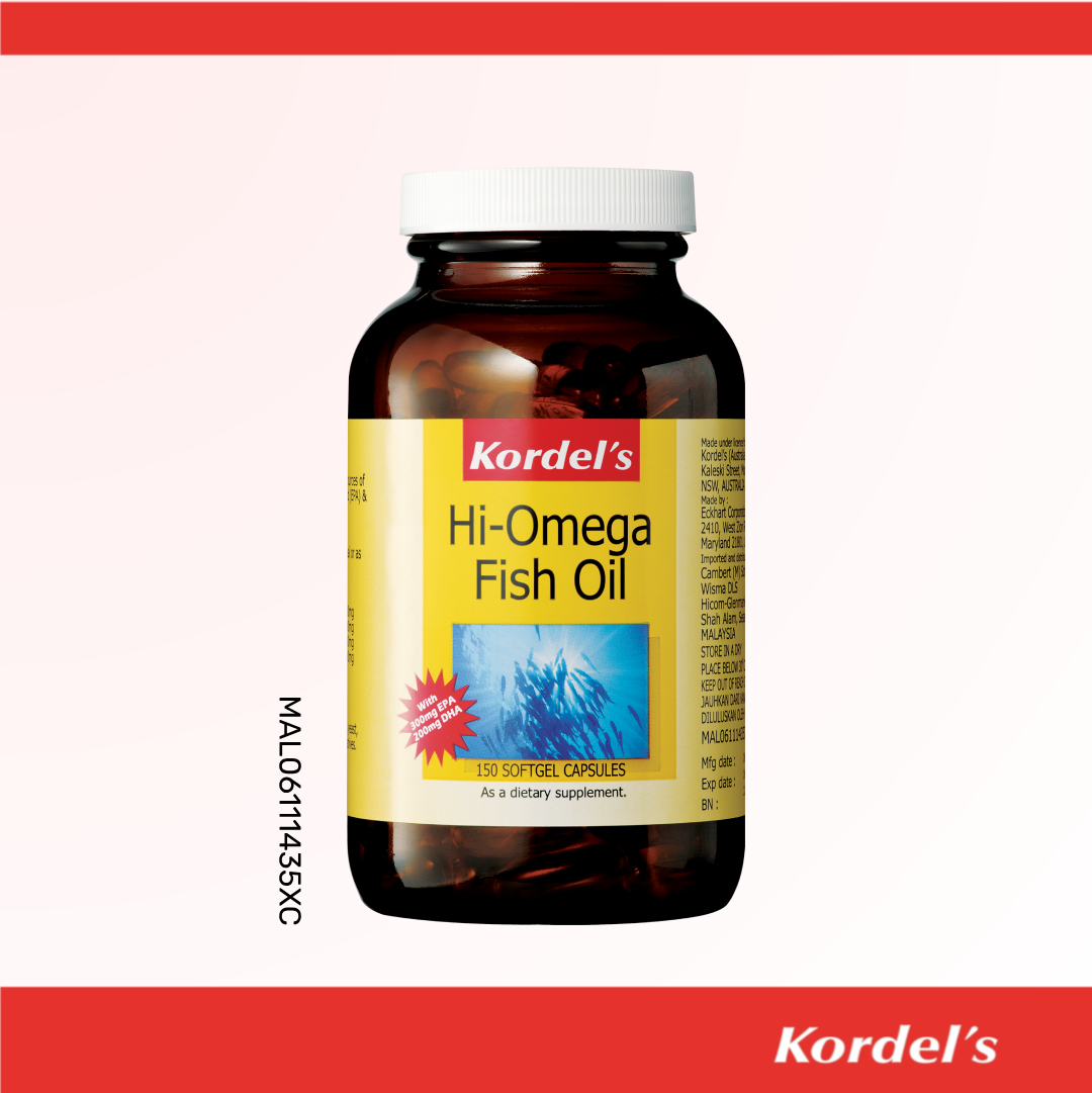Kordel’s Hi-Omega Fish Oil Softgel Capsules