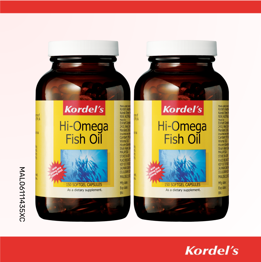 Kordel’s Hi-Omega Fish Oil Softgel Capsules