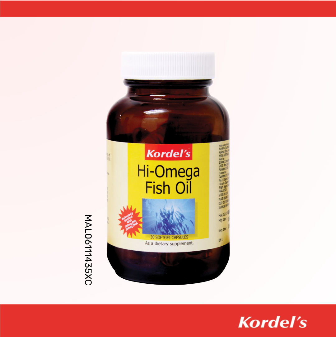 Kordel’s Hi-Omega Fish Oil Softgel Capsules