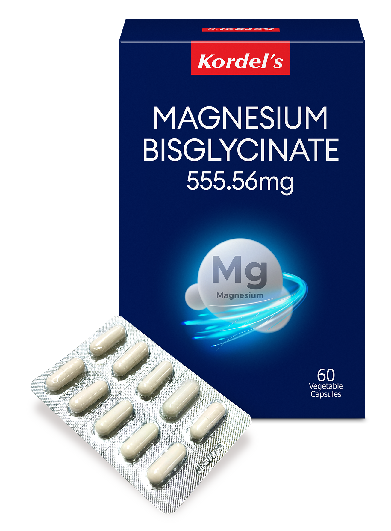 Kordel&rsquo;s Magnesium Bisglycinate is a high-bioavailability magnesium supplement designed for superior absorption and gastrointestinal comfort. By chelating magnesium with the amino acid glycine, this formulation allows the mineral to be more easily absorbed by the intestinal wall compared to standard magnesium salts