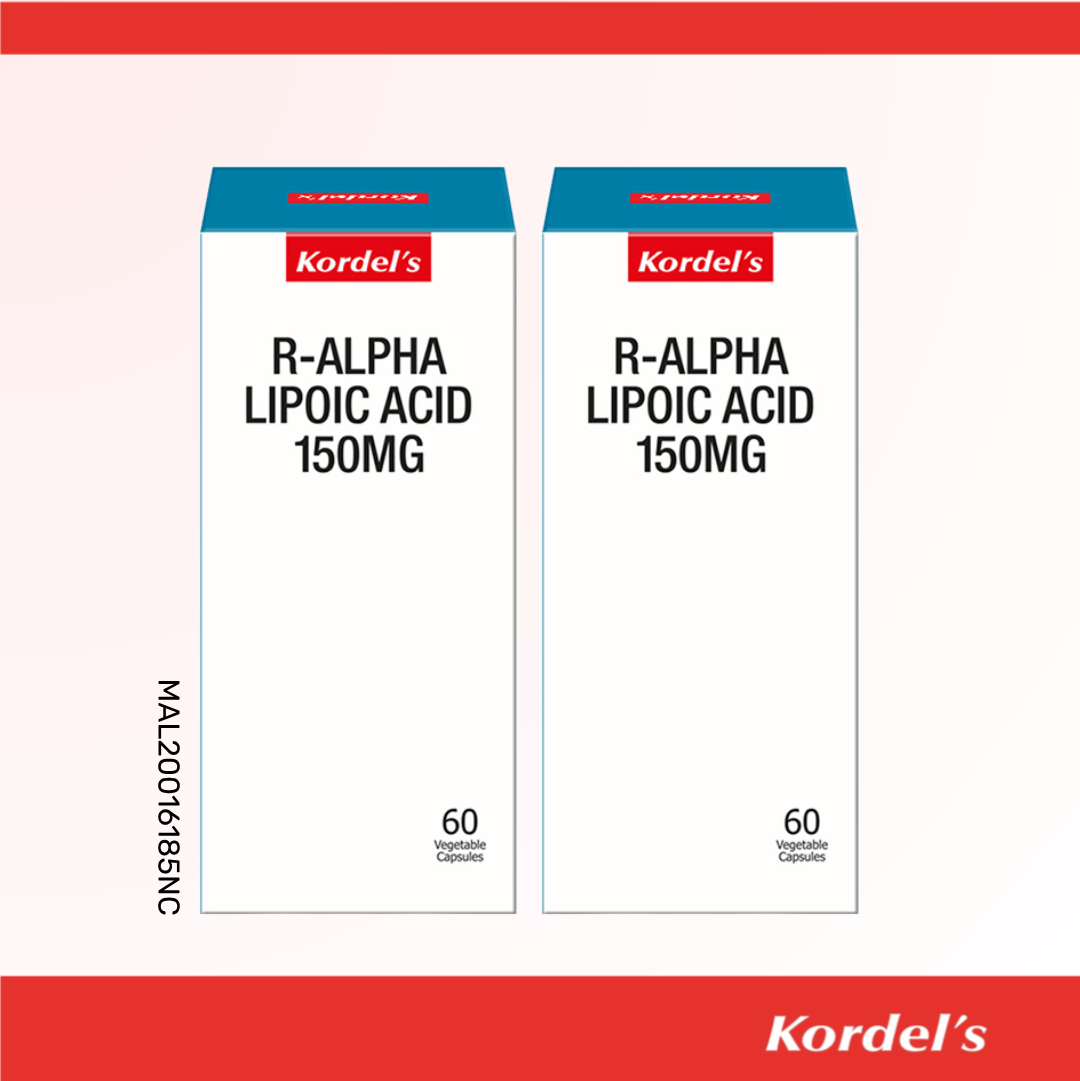 Kordel’s R-Alpha Lipoic Acid 150mg Vegetable Capsules
