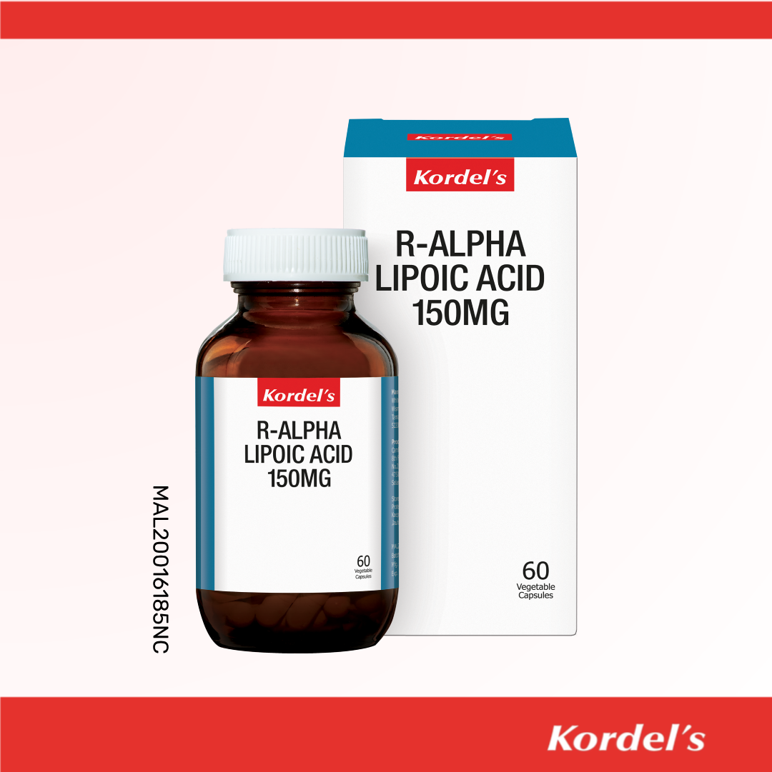 Kordel’s R-Alpha Lipoic Acid 150mg Vegetable Capsules