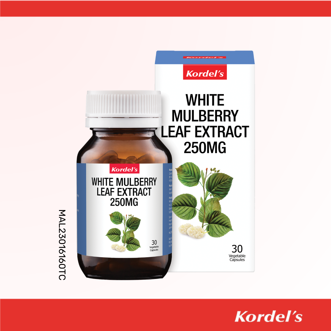 Kordel’s White Mulberry Leaf Extract 250mg Vegetable Capsules