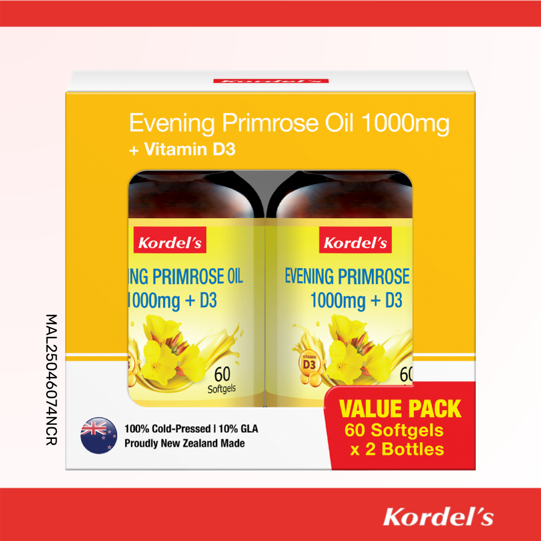 Kordel's Evening Primrose Oil 1000mg + D3 Softgel