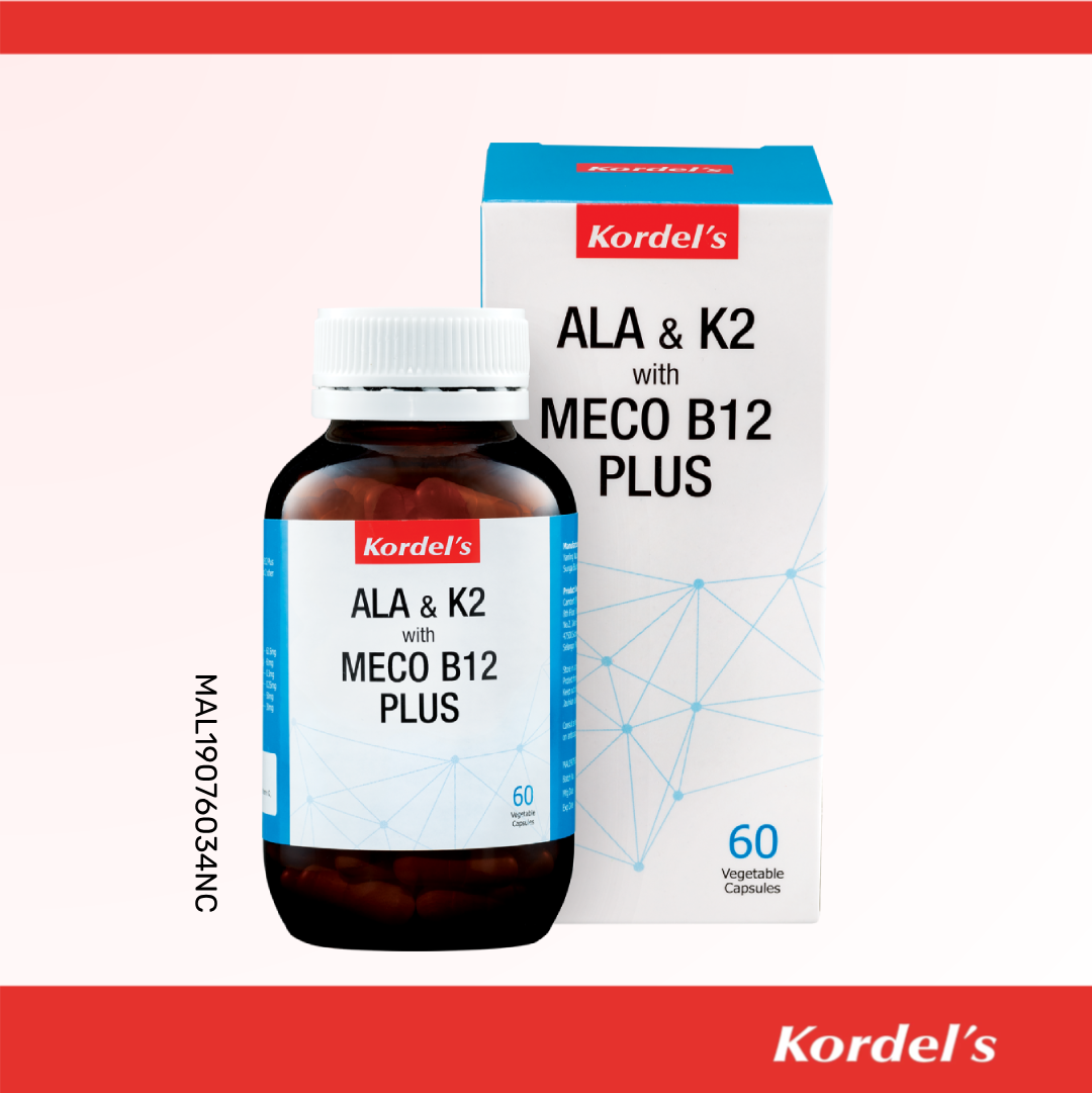 Kordel's ALA & K2 with Meco B12 Plus Vegetable Capsule