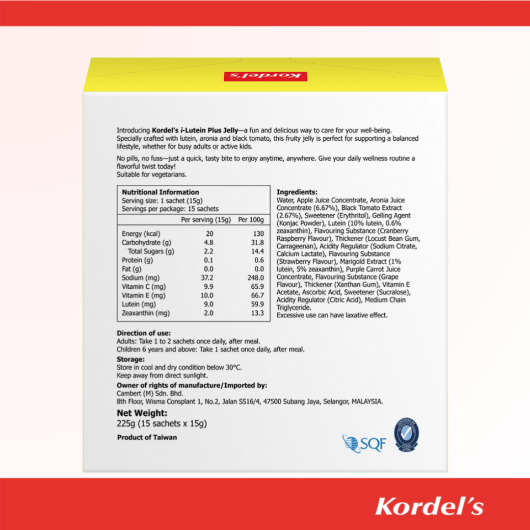 Kordel's i-Lutein Jelly sachet