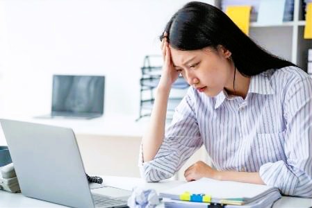 P E tired lady executive