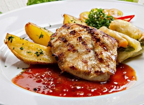 steak and chips