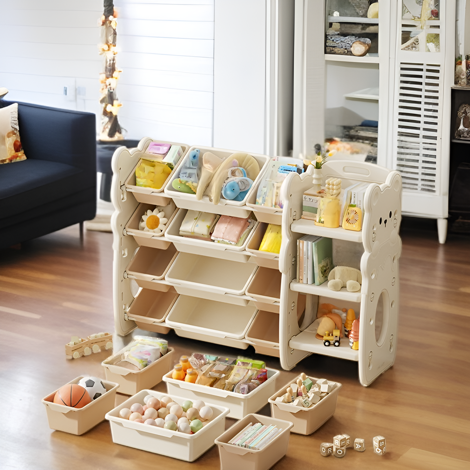 家用兒童玩具收納架整齊收納