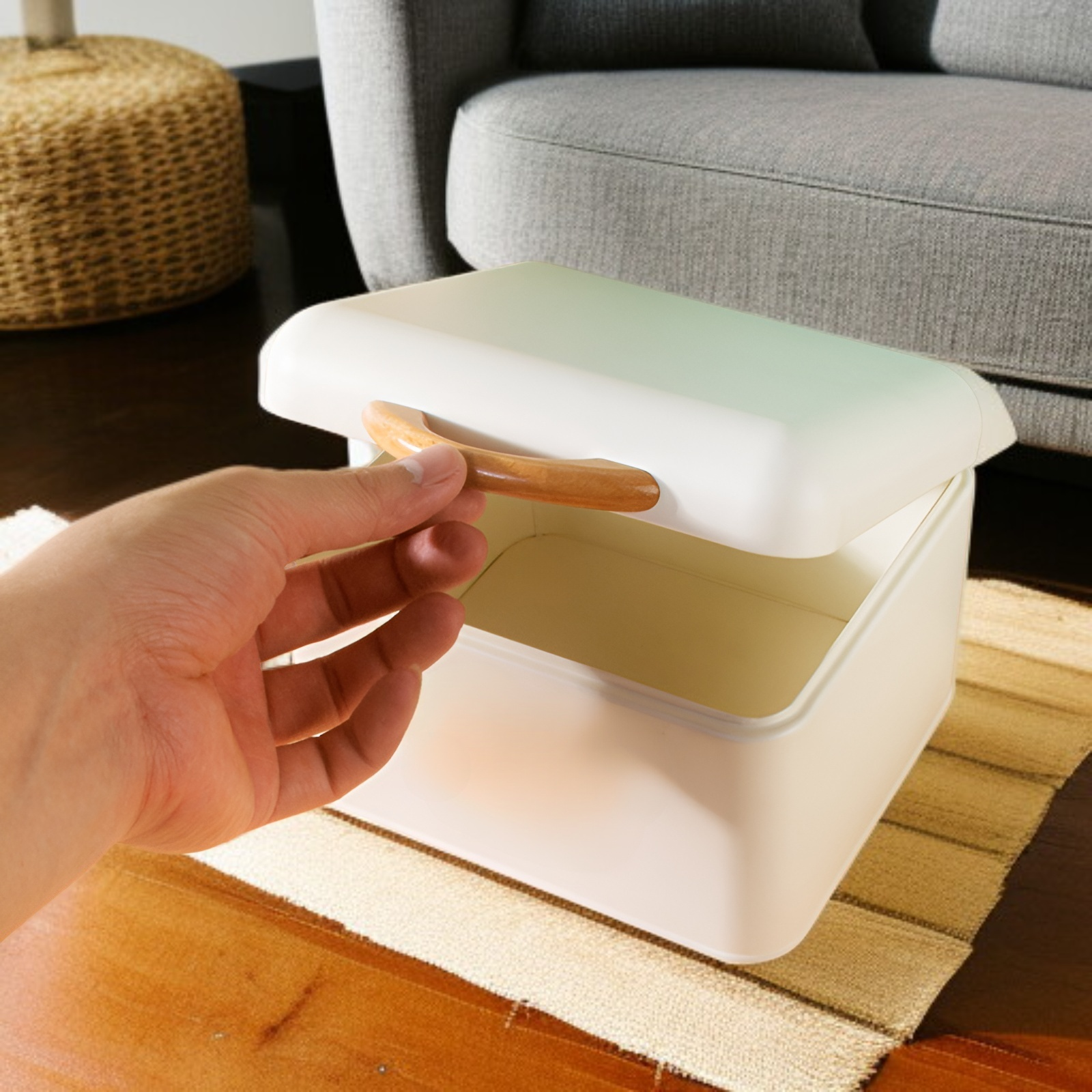 時尚設計的案頭鐵皮收納盒