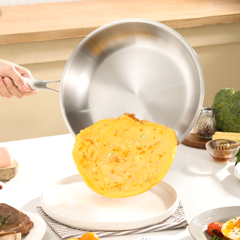 กระทะสเต็กเคลือบสารกันติดแบบไม่เคลือบ