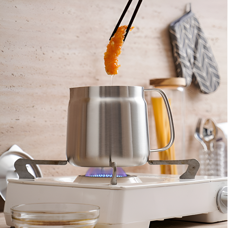 หม้อกรองน้ำมันและแยกเศษอาหารในตัว สำหรับครัว ขนาดใหญ่ หนาเป็นพิเศษ