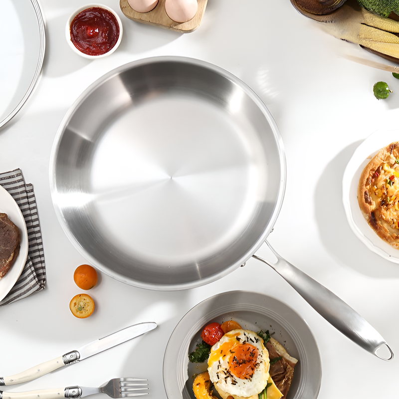 กระทะสเต็กเคลือบสารกันติดแบบไม่เคลือบ