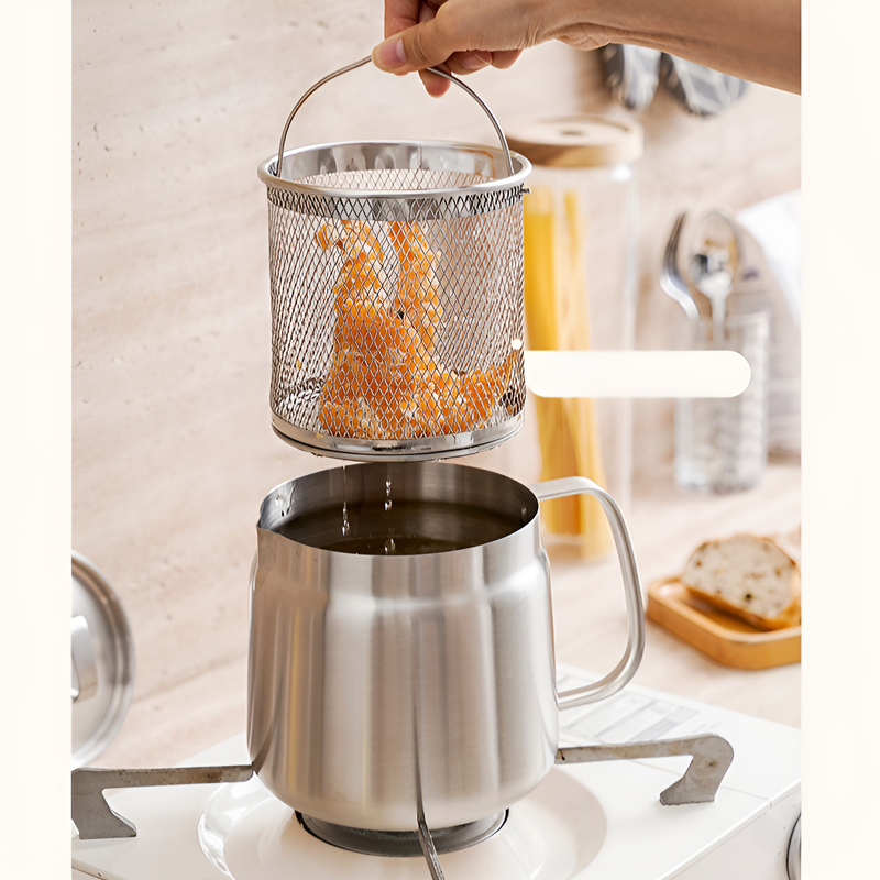 หม้อกรองน้ำมันและแยกเศษอาหารในตัว สำหรับครัว ขนาดใหญ่ หนาเป็นพิเศษ