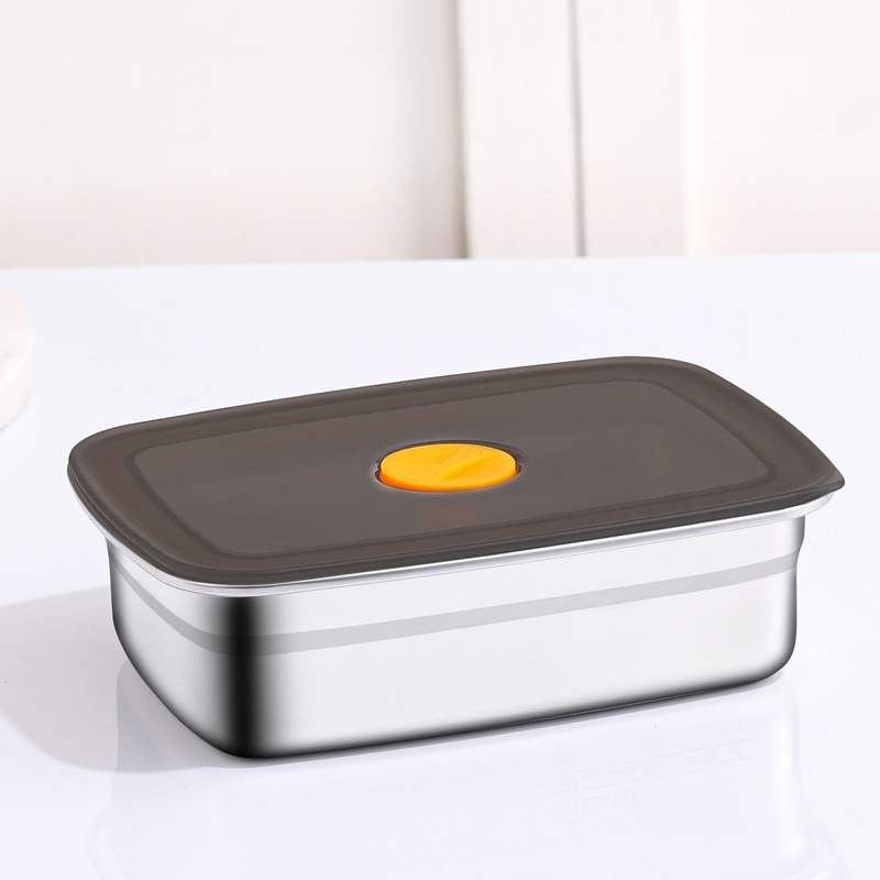 กล่องเก็บอาหารทรงสี่เหลี่ยมพร้อมฝาปิด ซีลแน่น