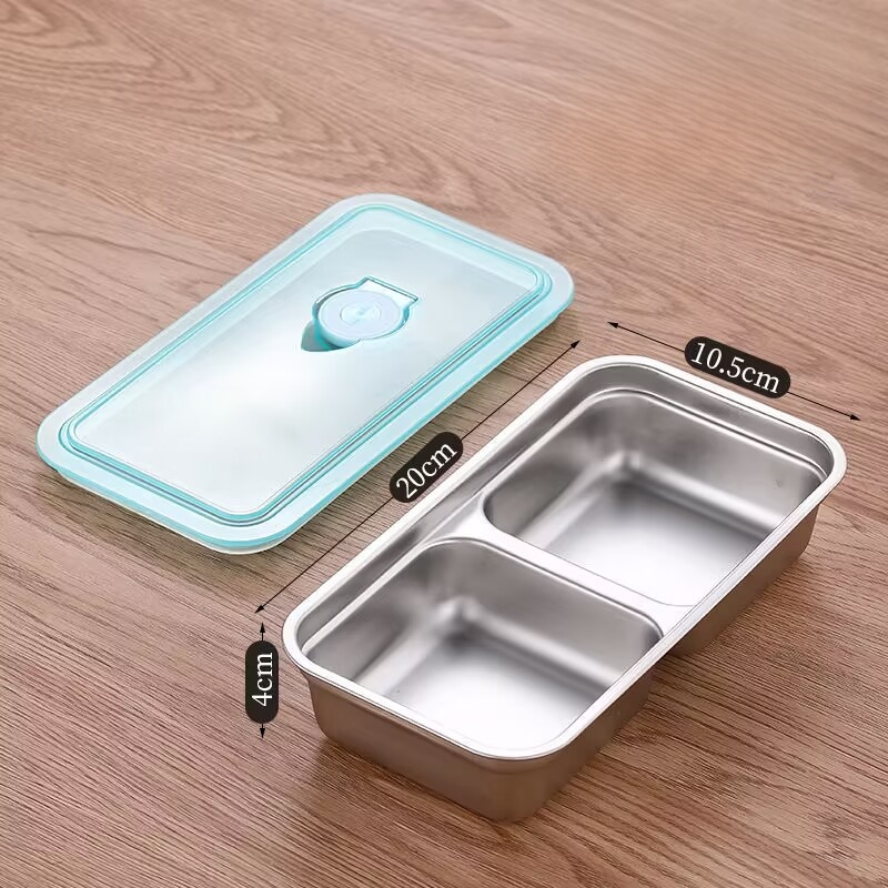 กล่องอาหารสแตนเลสฝาโปร่งใส