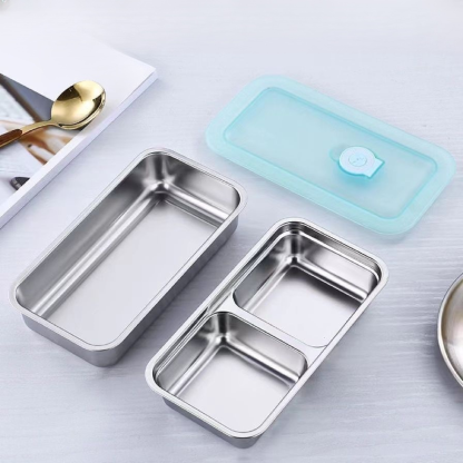 กล่องอาหารสแตนเลสฝาโปร่งใส