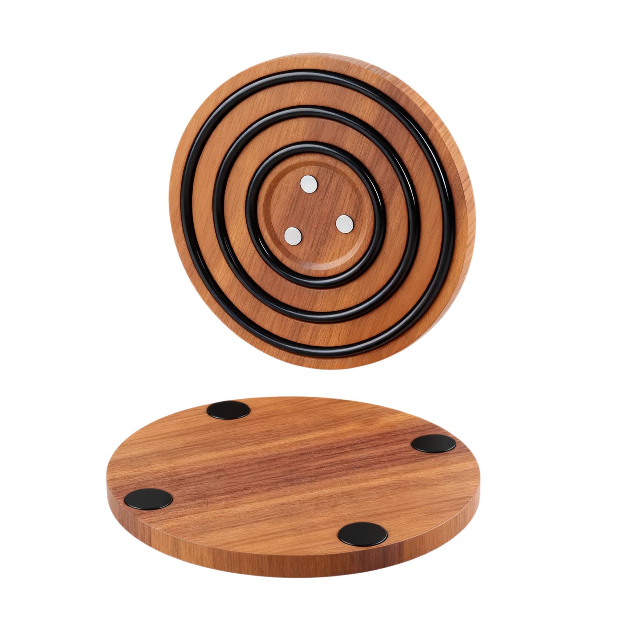 แผ่นรองแก้วกันความร้อนทรงกลมแบบแม่เหล็ก