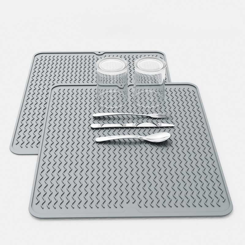 แผ่นรองจานซักล้างกันลื่นและระบายน้ำ