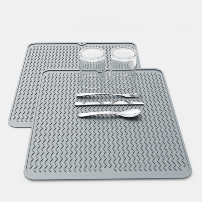 แผ่นรองจานซักล้างกันลื่นและระบายน้ำ