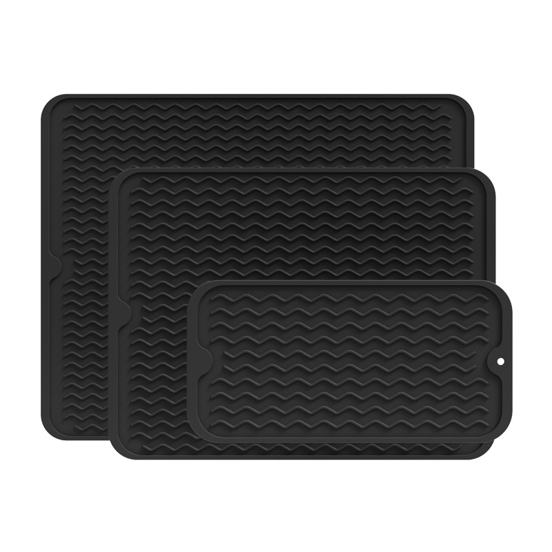 แผ่นรองจานซักล้างกันลื่นและระบายน้ำ