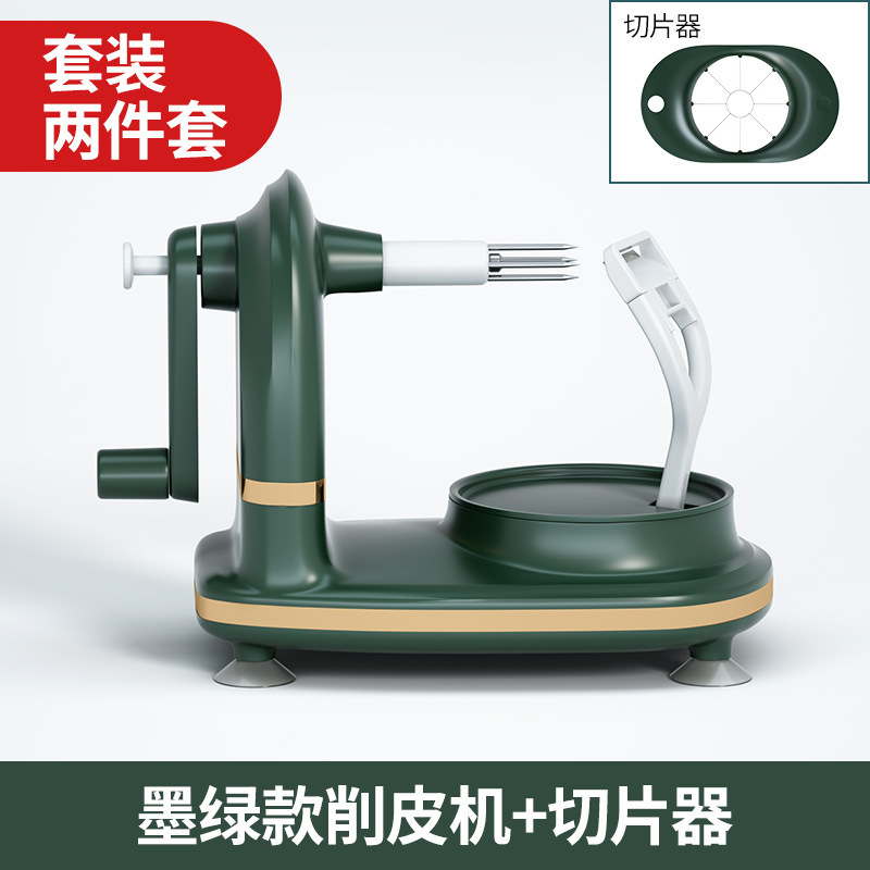 Hand Crank Apple Peeler Corer Slicer with Suction Base- Multi-Functional Manual Fruit Vegetable Peeler