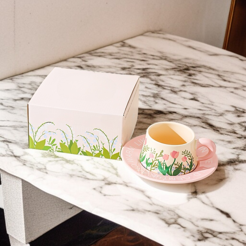 高級感陶磁器コーヒーカップ茶皿セット