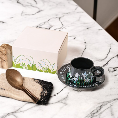 高級感陶磁器コーヒーカップ茶皿セット