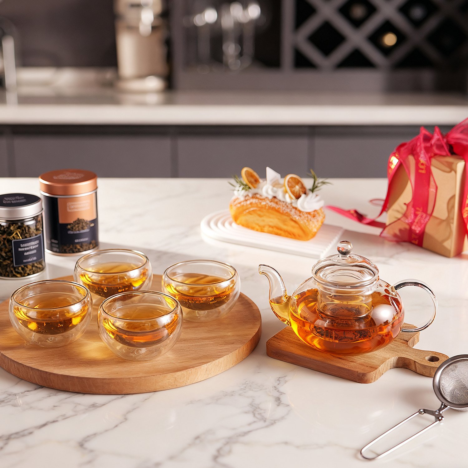 ティータイムを演出するガラス食器セット