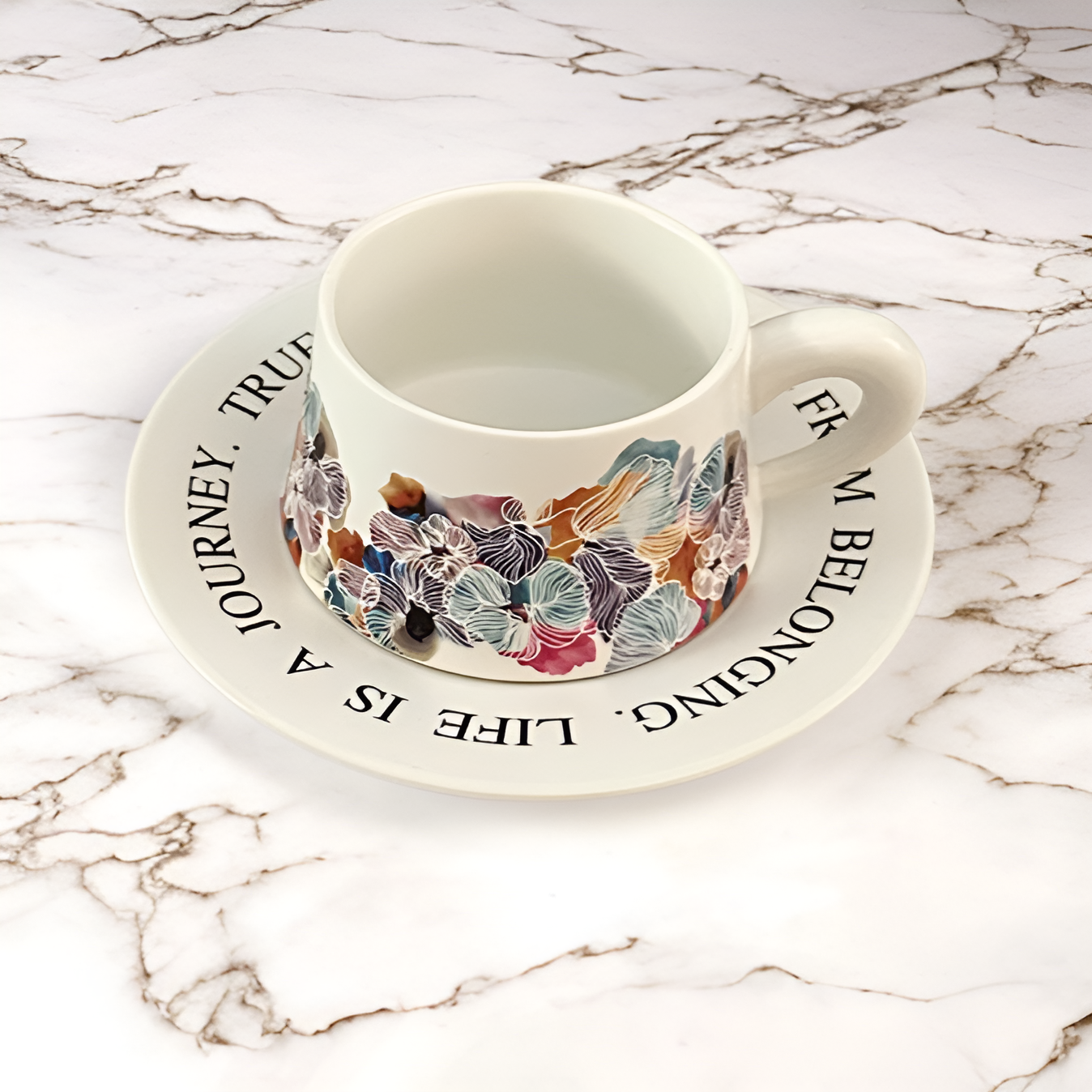 高級感陶磁器コーヒーカップ茶皿セット